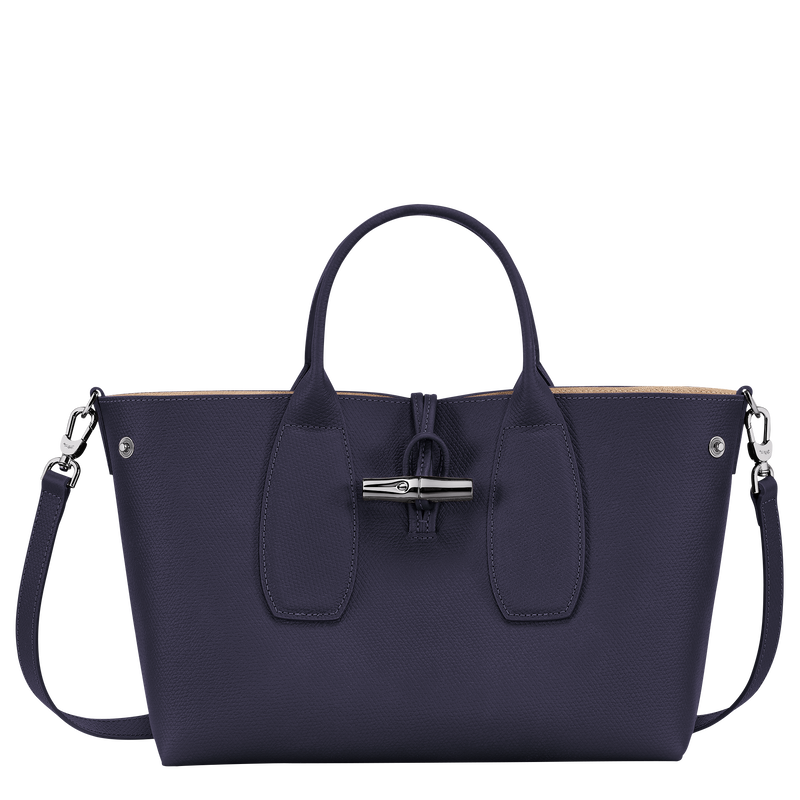 Le Roseau M Handbag , Bilberry - Leather  - View 5 of 6