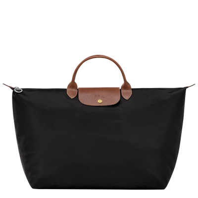 Le Pliage Original L Travel bag , Black - Recycled canvas