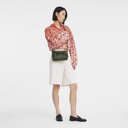 Longchamp 3D 斜背袋 S , 卡其色 - 皮革