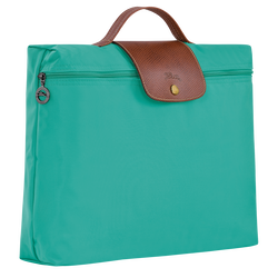Le Pliage 原創系列 公事包 S , 綠松石色 - 再生帆布