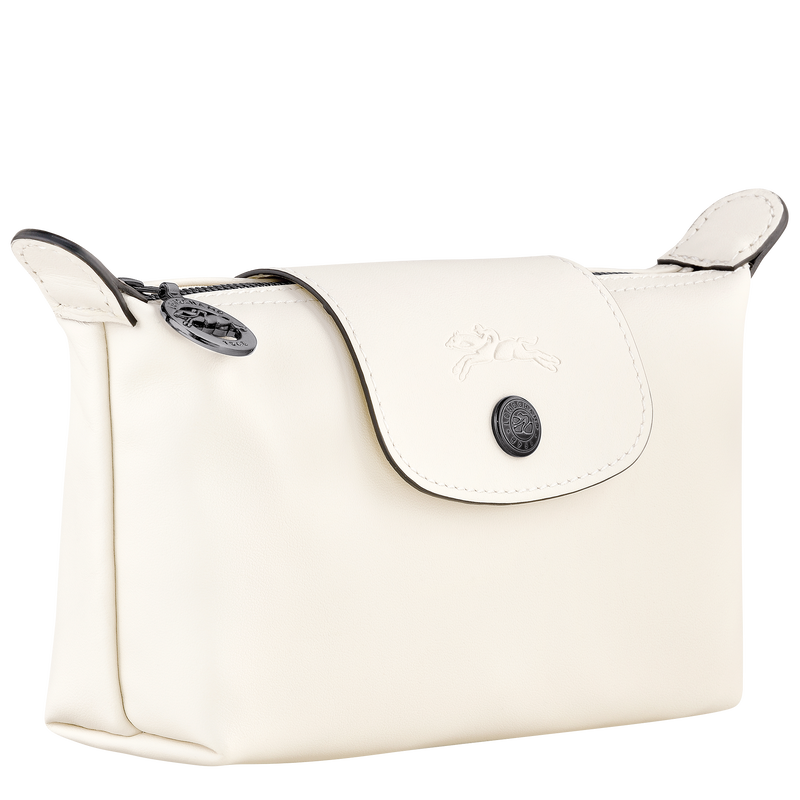 Le Pliage Xtra Pouch , Ecru - Leather  - View 2 of  4