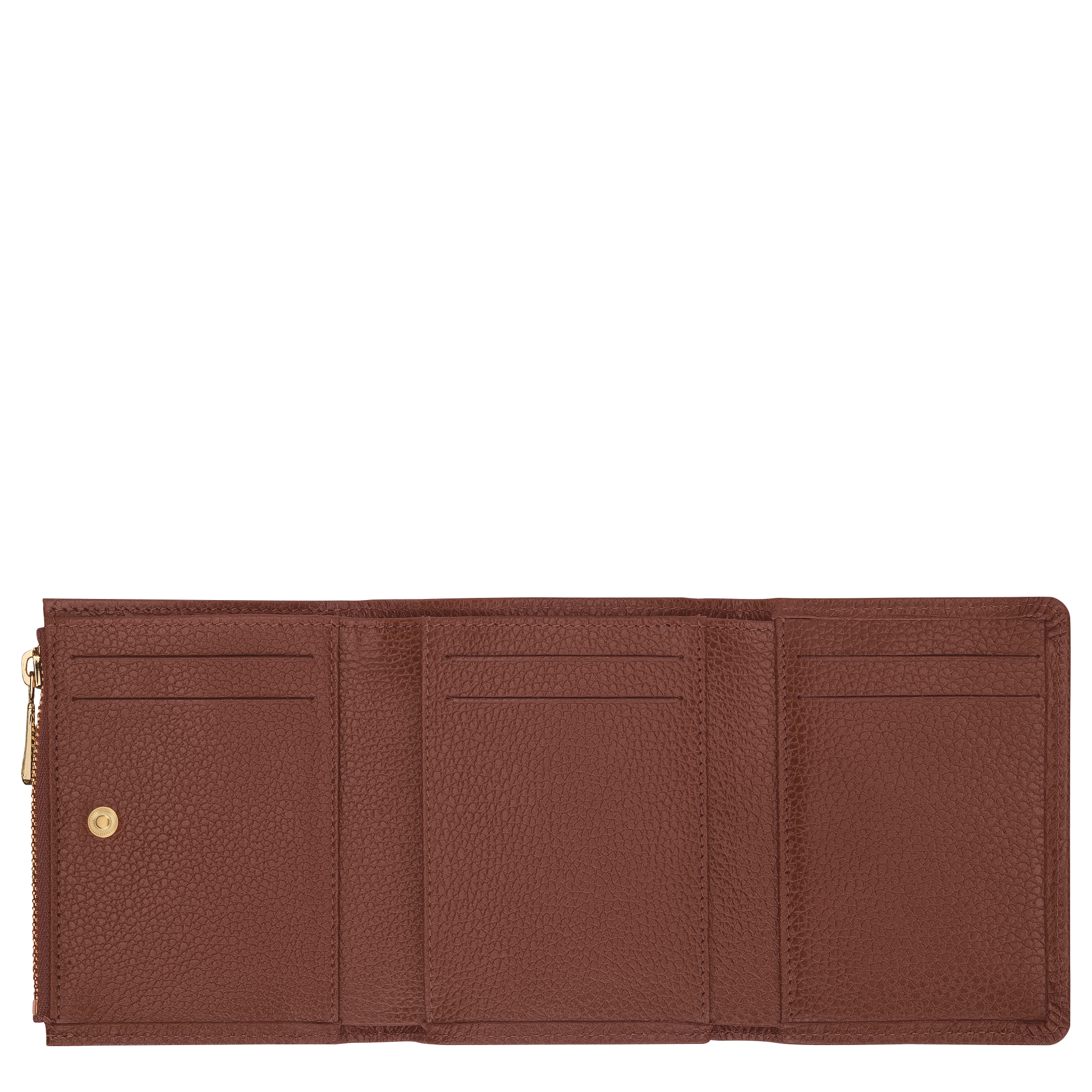 Le Foulonn&eacute; Compact wallet, Coffee