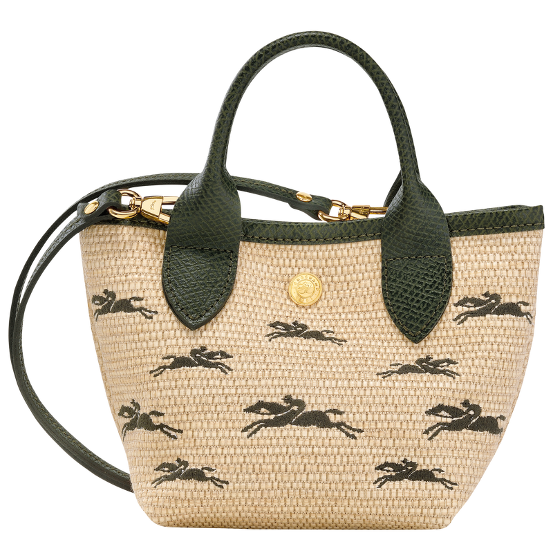 Handtasche XS Le Panier Pliage , Canvas - Khaki  - Ansicht 4 von 5