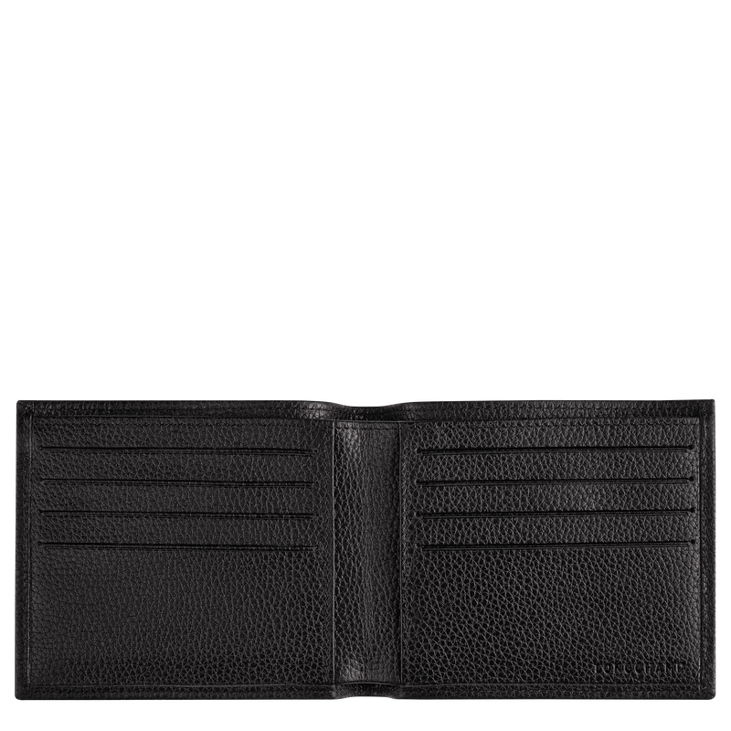 Le Foulonne Wallet Black Leather Longchamp EN