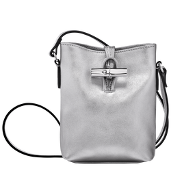 Roseau Crossbodytas XS , Zilver - Leder