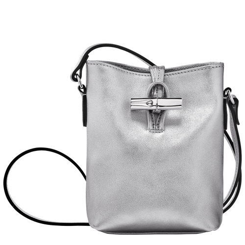 Le Roseau XS Crossbody bag , Silver - Leather - View 1 of  5