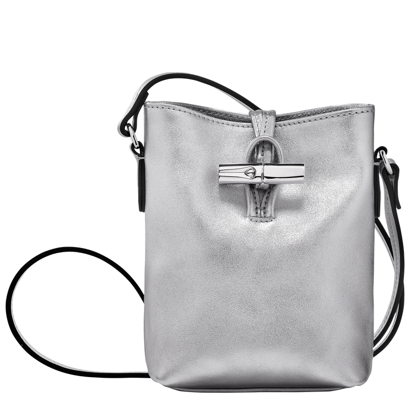 Le Roseau XS Crossbody bag , Silver - Leather  - View 1 of  5