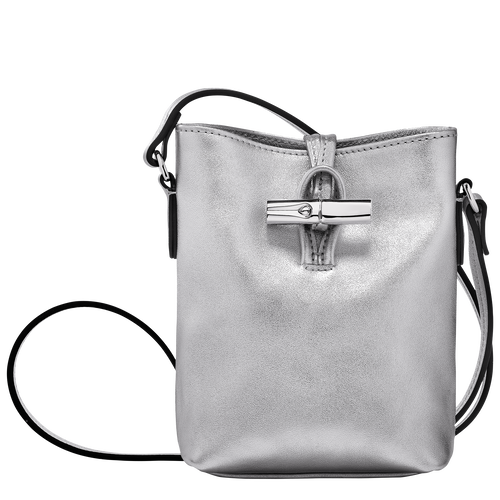 Roseau XS Crossbody bag , Silver - Leather - View 1 of  2