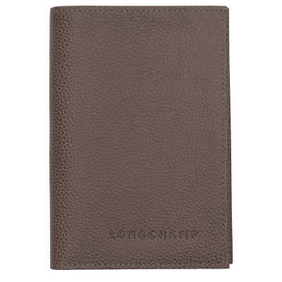 Le Foulonn&eacute; Passport cover, Taupe