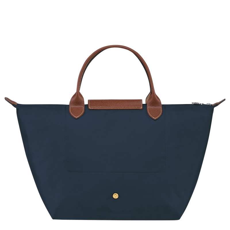 Le Pliage Original Tas met handgreep aan de bovenkant M , Marineblauw - Gerecycled canvas  - Weergave 4 van  6