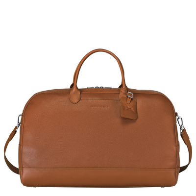 Le Foulonné Bolsa de viaje L , Cuero - Caramelo