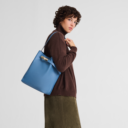 Le Smart Shoulder bag , Slate - Leather