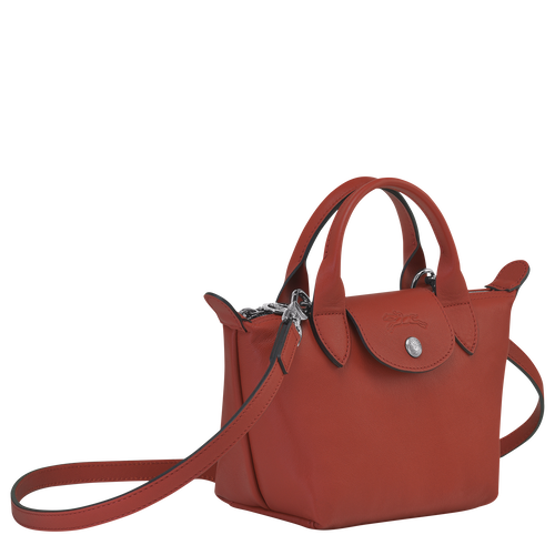 Le Pliage Cuir Top handle bag XS, Sienna