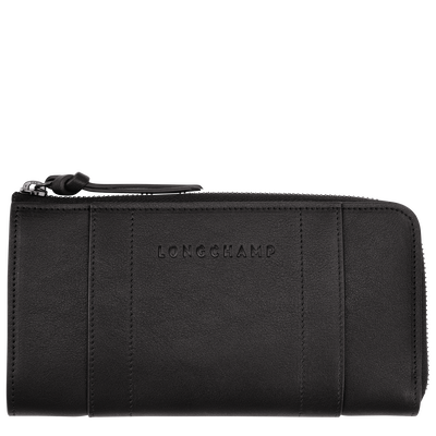 Longchamp 3D Cartera con cremallera , Cuero - Negro