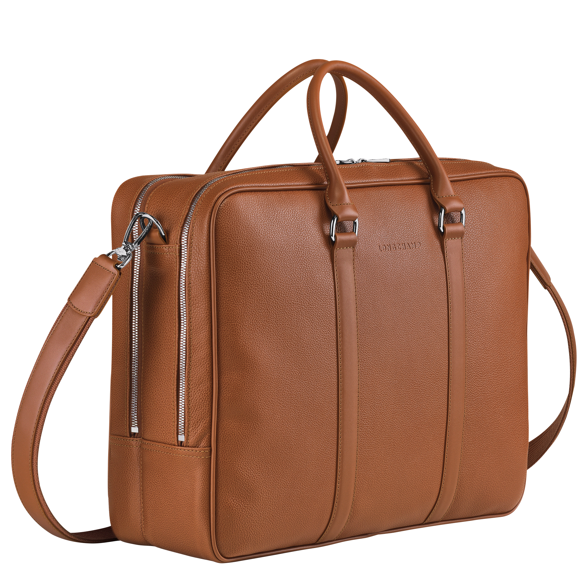 Le Foulonné Briefcase L, Caramel