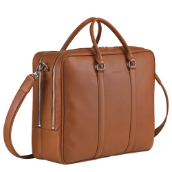 Le Foulonné Briefcase L, Caramel