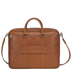 Le Foulonné Briefcase L, Caramel