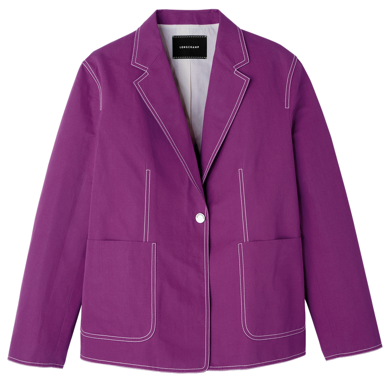 外套 , 紫色 - 華達呢  - 查看 1 3