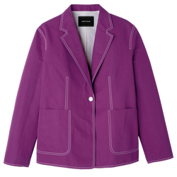 外套 , 紫色 - 華達呢