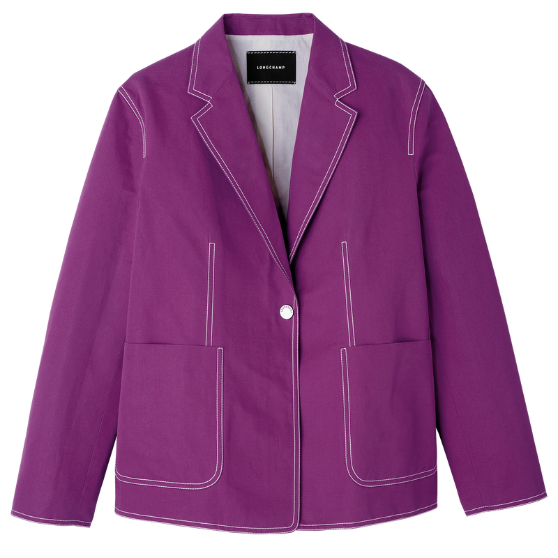 外套 , 紫色 - 華達呢  - 查看 1 3