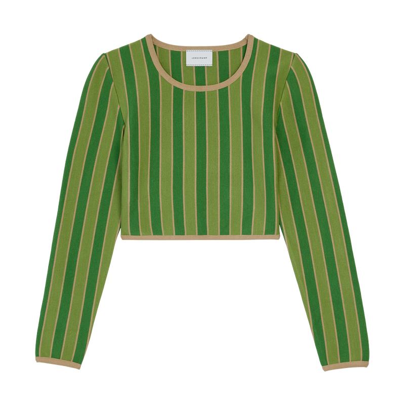 Top , Punto fluido - Verde H&eacute;ritage  - Vista 1 de 3