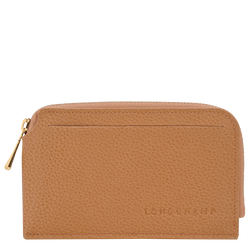 Le Foulonn&eacute; Card holder , Pecan - Leather