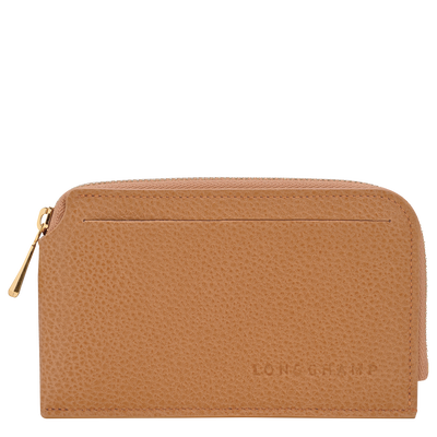 Le Foulonn&eacute; Card holder , Pecan - Leather