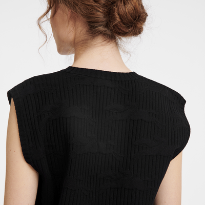 null Sleeveless sweater, Black