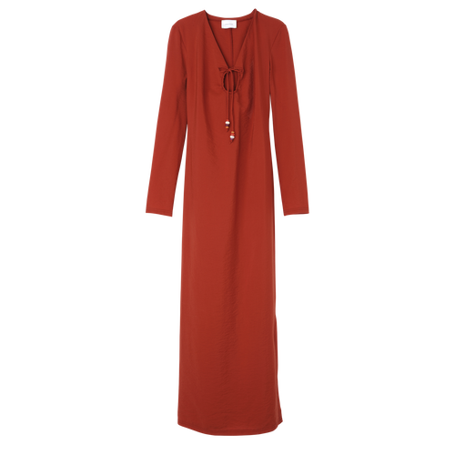 Robe longue , Crêpe - Sienne - Vue 1 de 3