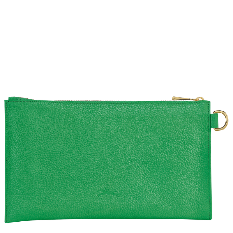 Pochette Le Foulonné , Leder - Rasen  - Ansicht 3 von 3