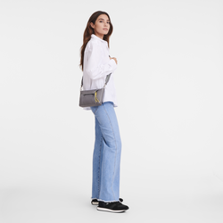Longchamp 3D S クロスボディバッグ , ガンメタル - レザー