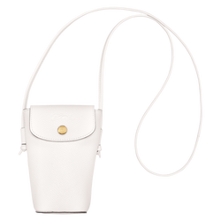 Épure Phone case with leather lace , White - Leather