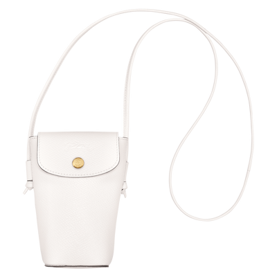 Épure Funda de teléfono con cordón de piel , Cuero - Blanco