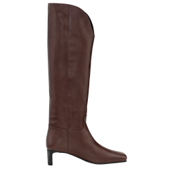 La Cavalière Heel boots , Mocha - Leather