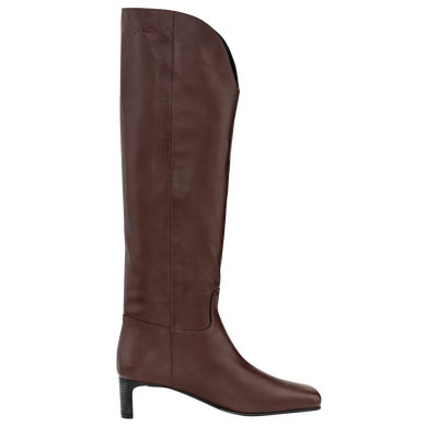 Absatzstiefel La Cavalière , Leder - Mokka