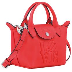 Longchamp x Robert Indiana Handbag XS, Red