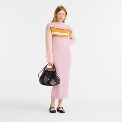 Le Pliage Filet L Mesh bag , Black - Canvas