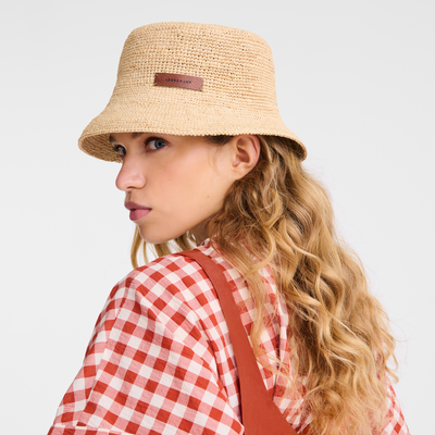 Bucket hat , Natural - Raffia