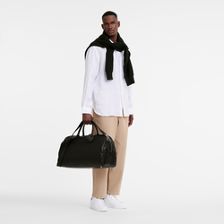 Le Foulonné M Travel bag , Black - Leather