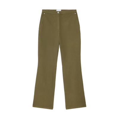 Trousers , Olive - Overdyed cotton