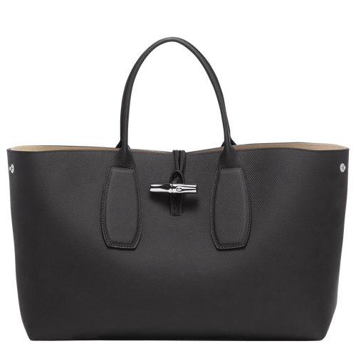Roseau XL Handbag , Black - Leather - View 5 of  6