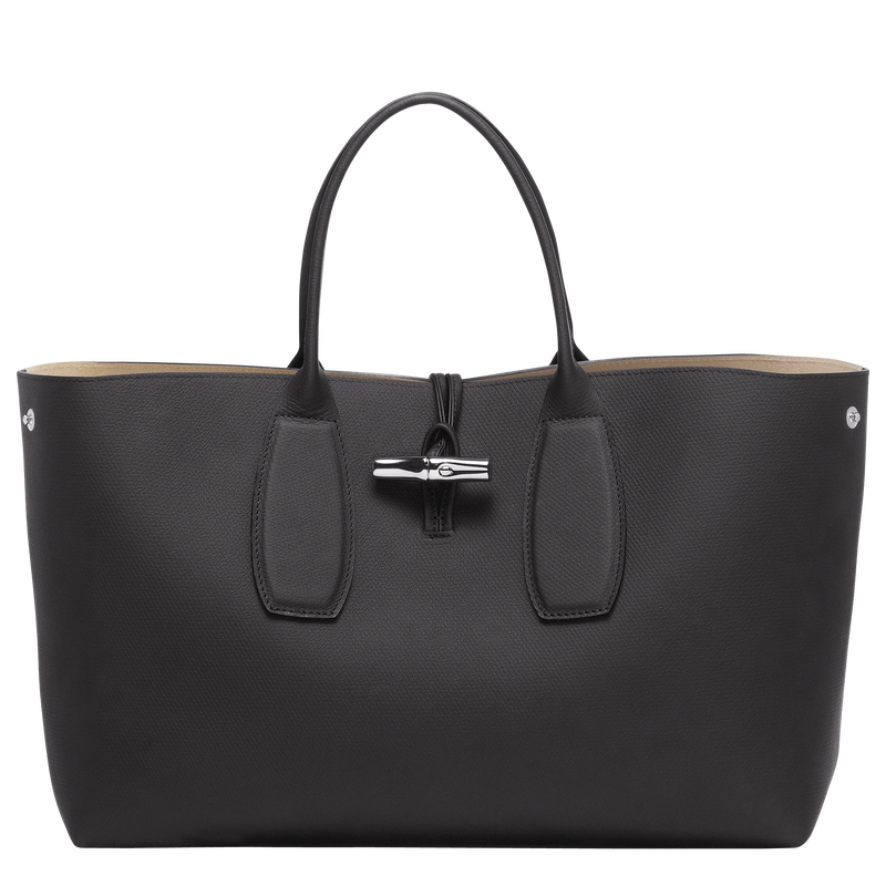 Roseau XL Handbag , Black - Leather  - View 5 of  6