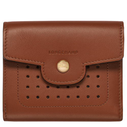 Portefeuille compact, Cognac Vue 1 de Portefeuille compact, Cognac, hi-res
