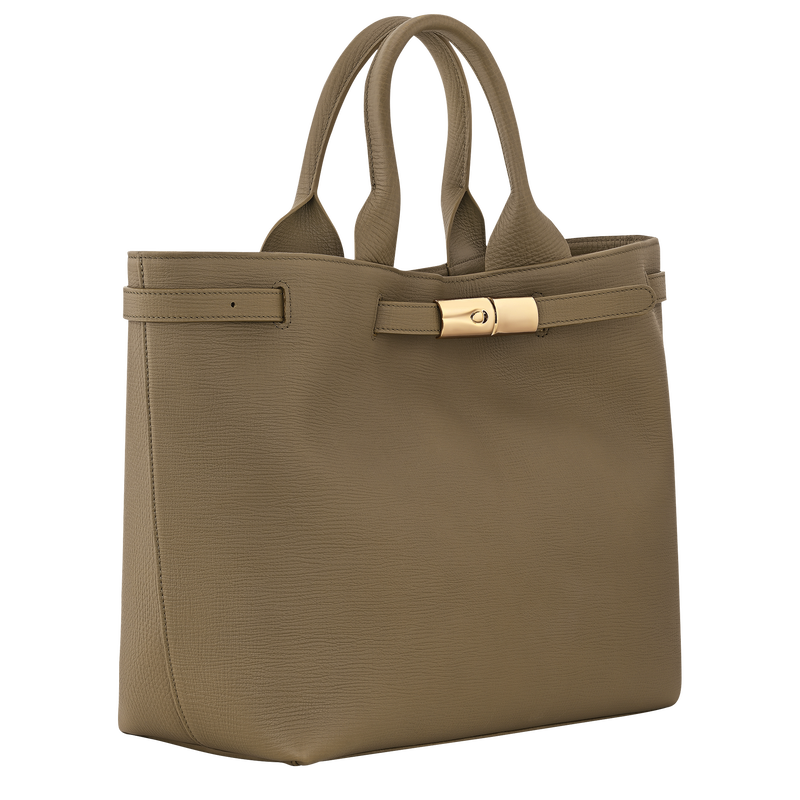 Sac cabas L Le Smart , Cuir - Olive  - Vue 2 de 5