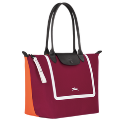 Le Pliage Collection Tote bag L, Orange/Burgundy
