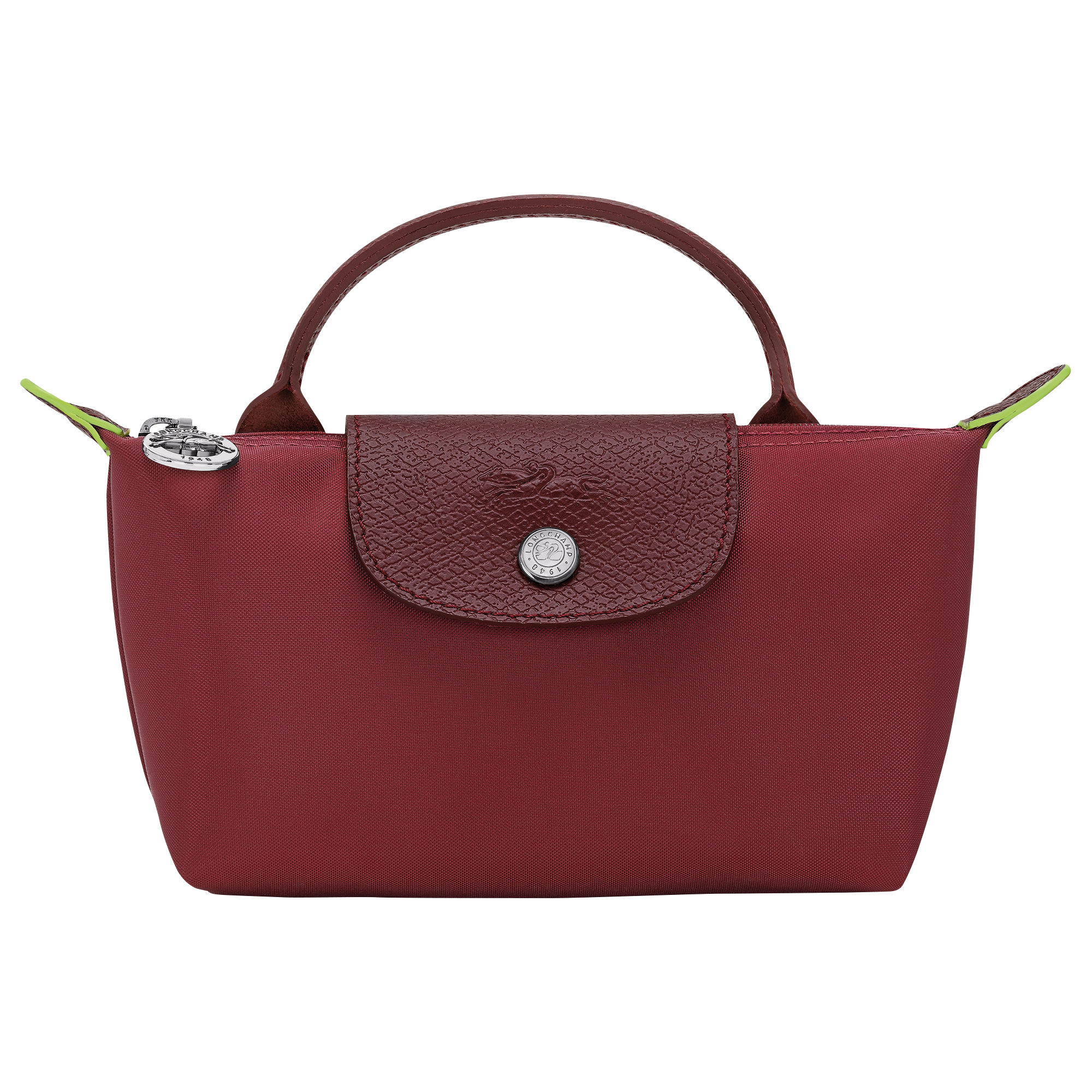 Pouch with handle, Pomegranate - View 1 of
6 - zoom in Le Pliage Green Pouch with handle, Pomegranate
