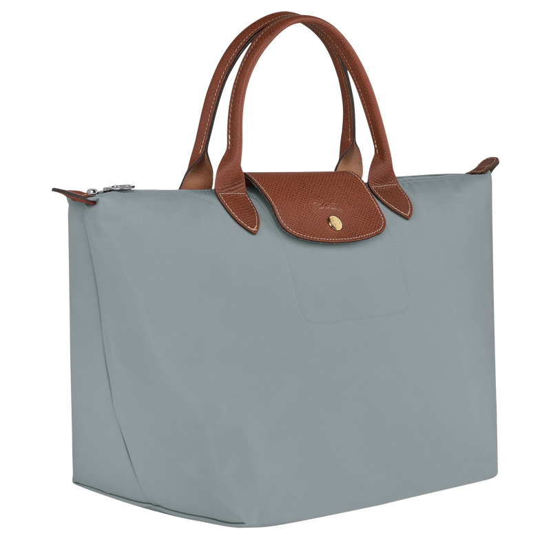 Le Pliage Original Tas met handgreep aan de bovenkant M , Staalgrijs - Gerecycled canvas  - Weergave 3 van  7