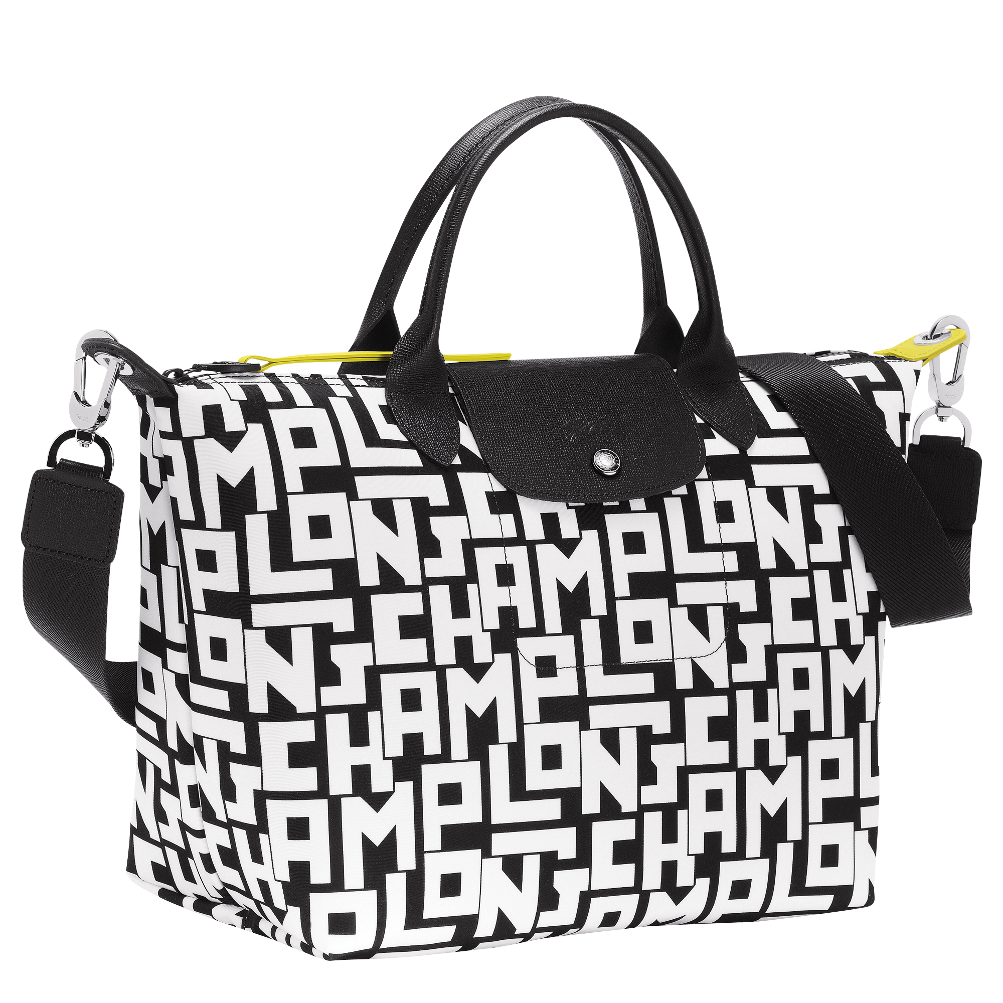 Le Pliage LGP Handtasche L, Schwarz/Weiss