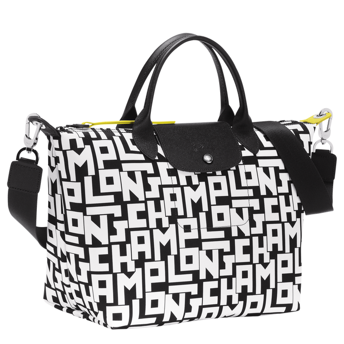 Le Pliage LGP Sac à main L, Noir/Blanc