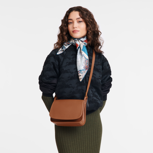 Umhängetasche M Le Foulonné Leder - Caramel | Longchamp DE 